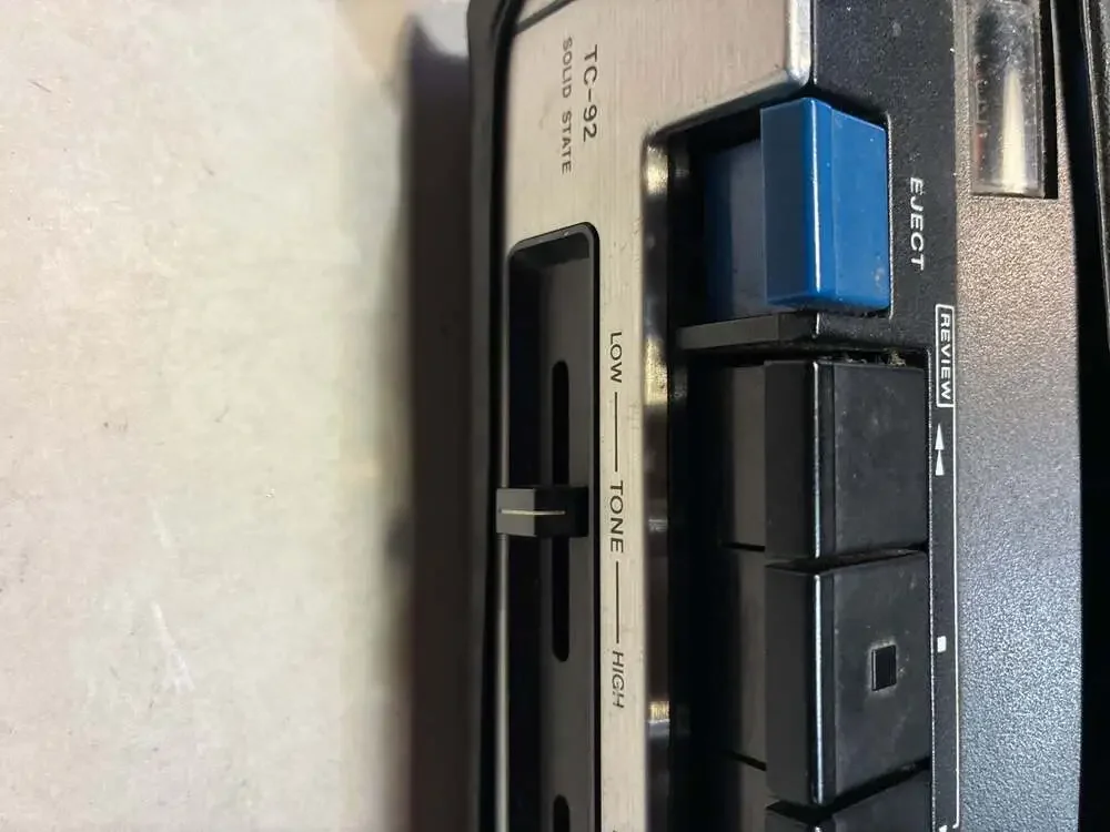 Sony TC-92 Solid State Portable Cassette Tape Recorder with Case